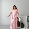 photo_6025972831964826665_y Polka Dot Off Shoulder Dress - Pink