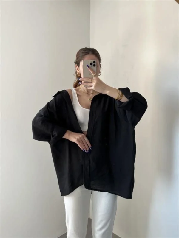 Oversize Lightweight Shirt - Black