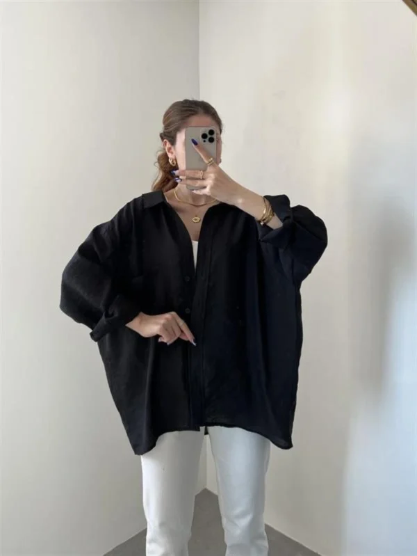 Oversize Lightweight Shirt - Black