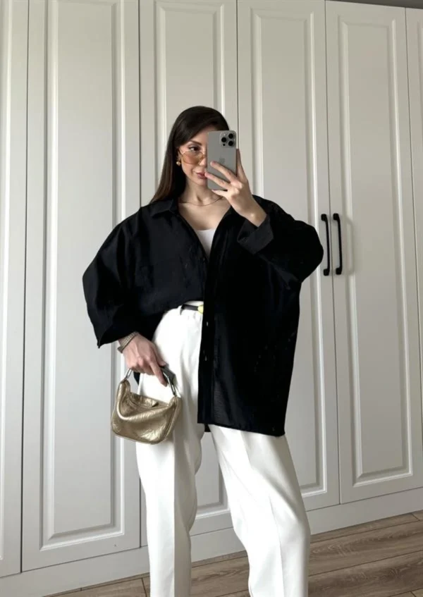 Oversize Lightweight Shirt - Black