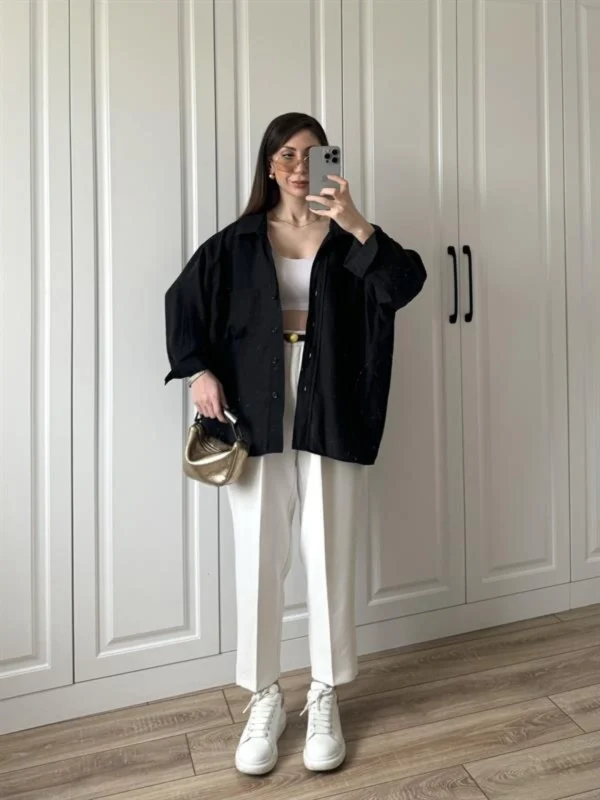 Oversize Lightweight Shirt - Black