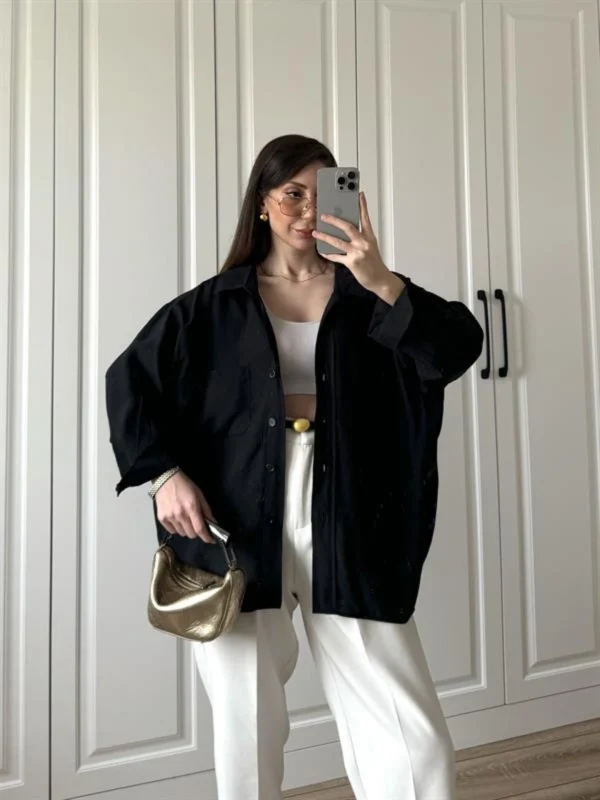 Oversize Lightweight Shirt - Black