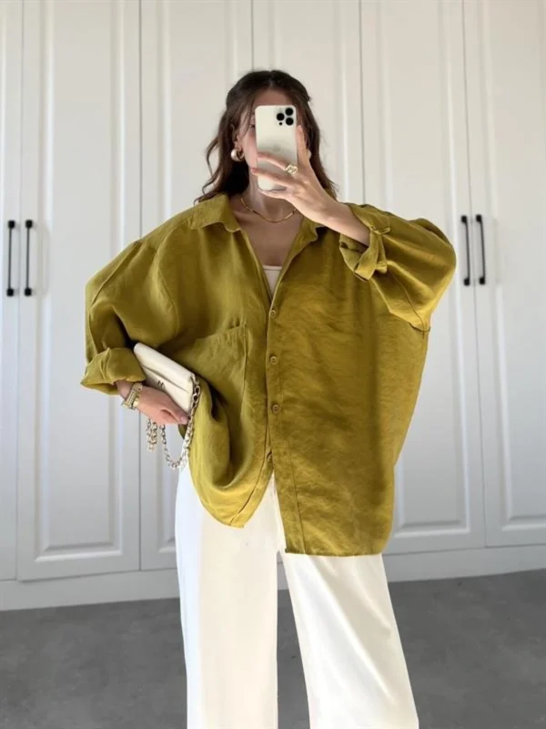 Oversize Lightweight Shirt - Pistachio Green