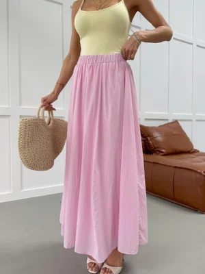 IMG_0468 Maxi Premium Lined Skirt - Pink