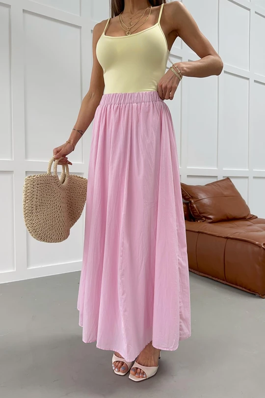 IMG_0468 Maxi Premium Lined Skirt - Pink