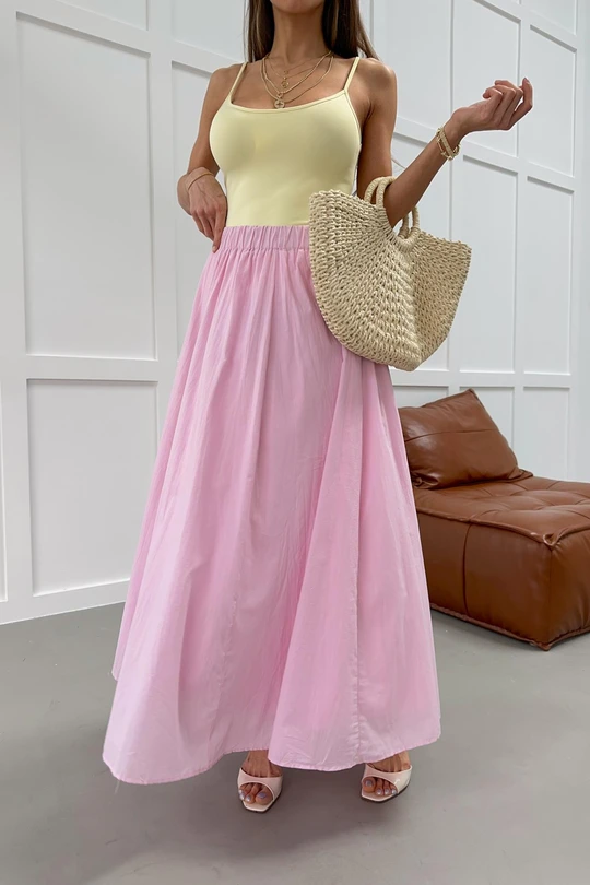 IMG_0469 Maxi Premium Lined Skirt - Pink