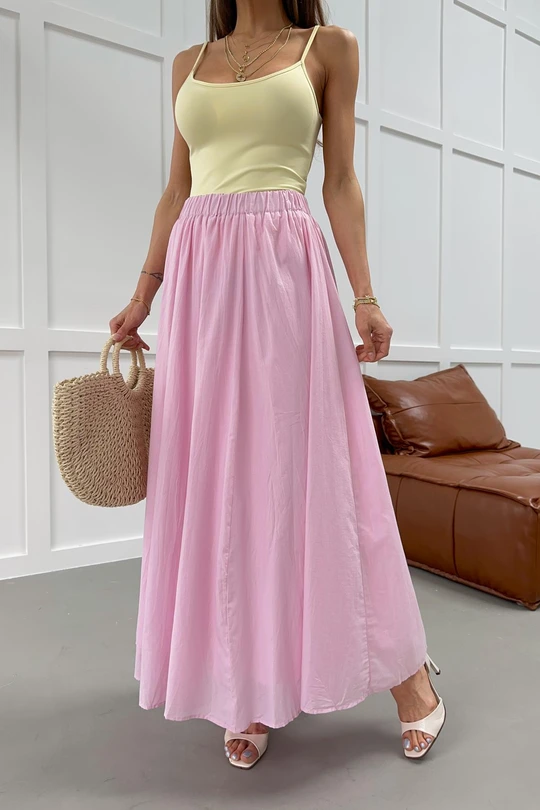 IMG_0471 Maxi Premium Lined Skirt - Pink