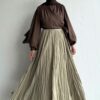 IMG_0508 Maxi Premium Lined Skirt - Khaki Green