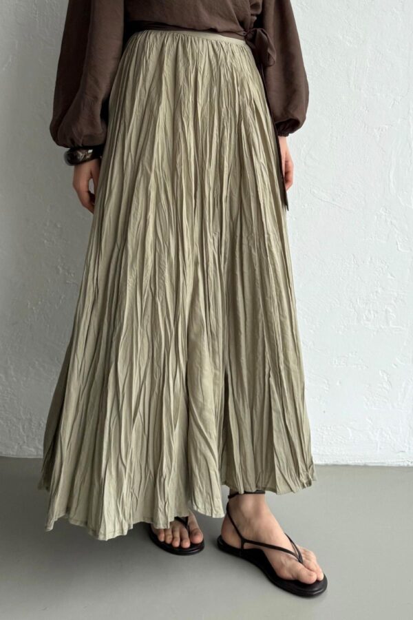 IMG_0509 Maxi Premium Lined Skirt - Khaki Green