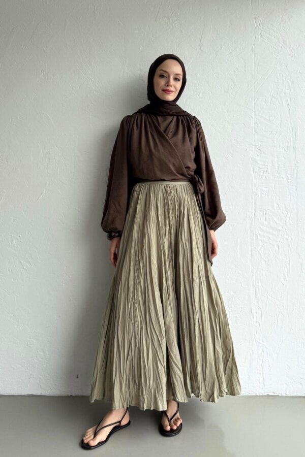 IMG_0511 Maxi Premium Lined Skirt - Khaki Green