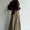 IMG_0512 Maxi Premium Lined Skirt - Khaki Green
