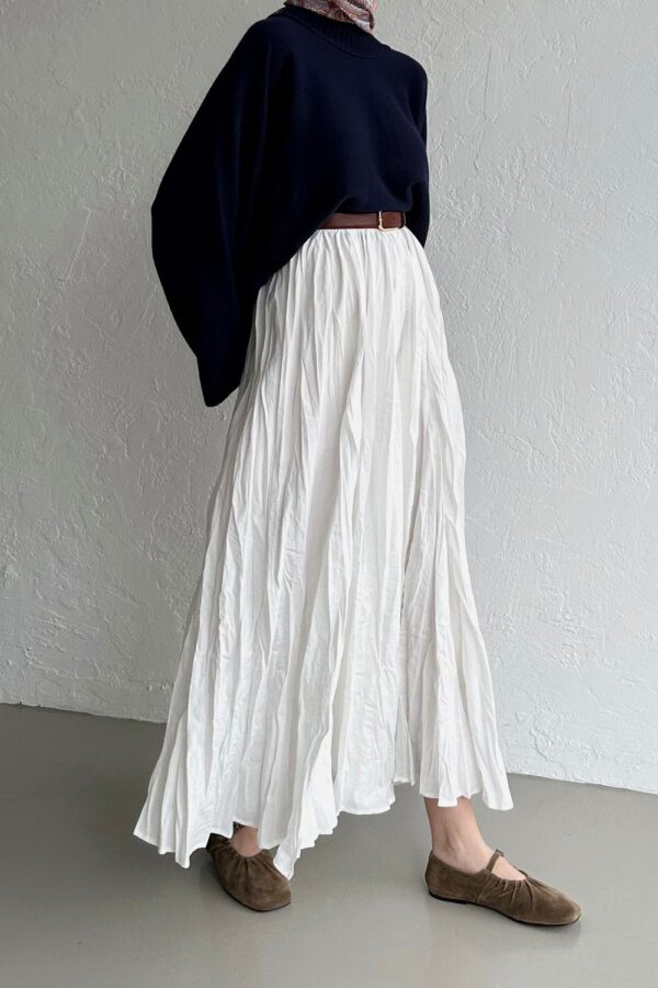 IMG_0514 Maxi Premium Lined Skirt - White