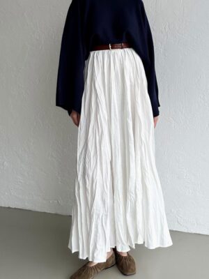 IMG_0515 Maxi Premium Lined Skirt - White