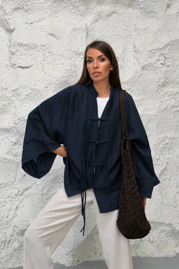 Lacivert-2_55d0ac11-9c20-4527-8ab5-4f44a68c29e0 Chinese Style Kimono - Navy Blue