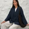 Lacivert-3_a6cd1c0f-512d-46e9-a4be-63194282ae1b Chinese Style Kimono - Navy Blue