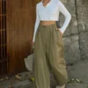 product_7620239949891_1 Palazzo Pants Premium - Khaki Green