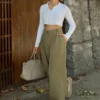 product_7620239949891_3 Palazzo Pants Premium - Khaki Green