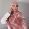 Printed Hijab - Marble Pink