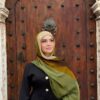 Printed Hijab - Layered Brown Green